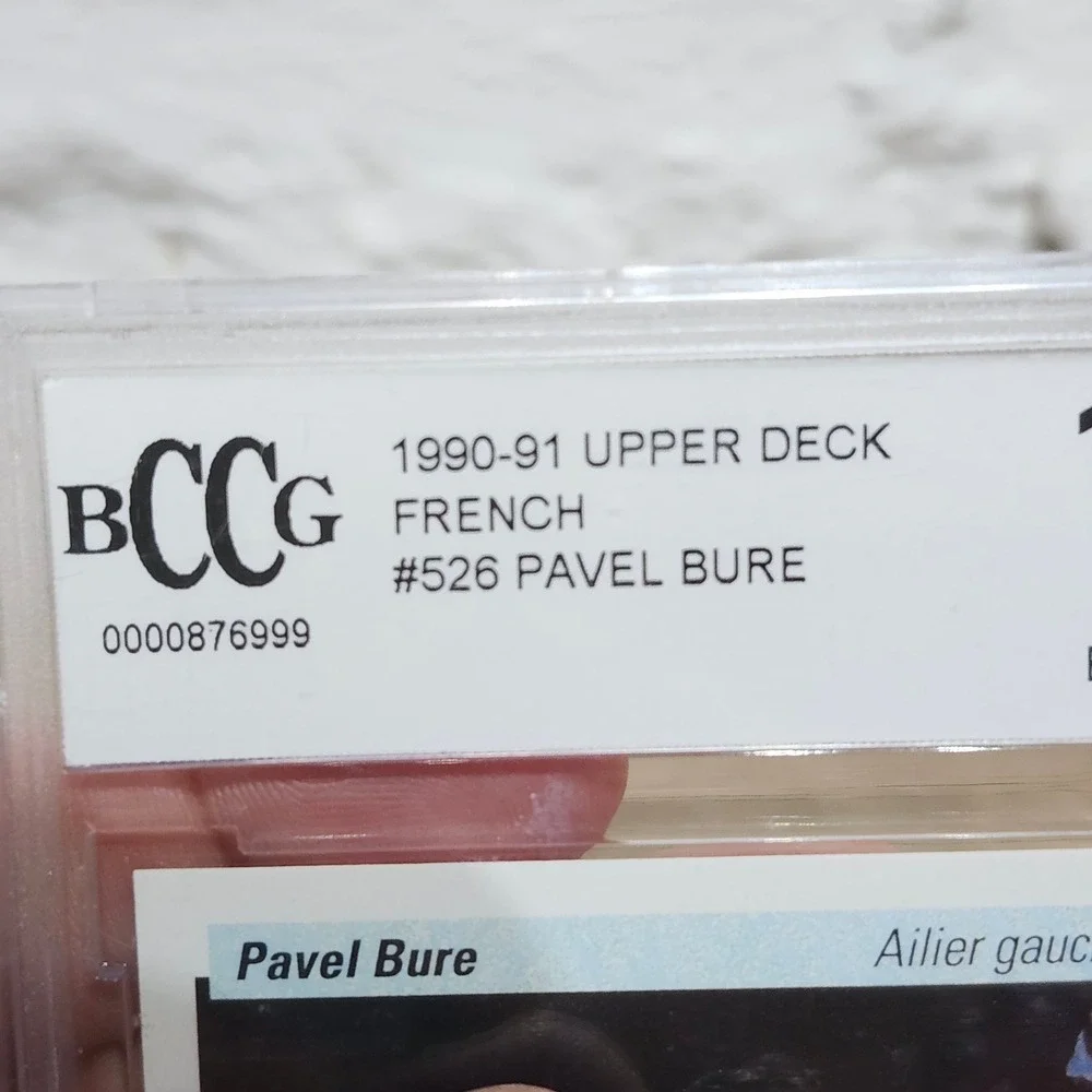 1990-91 Upper Deck Pavel Bure #526‎ Young Guns BCCG 10 Hockey Card